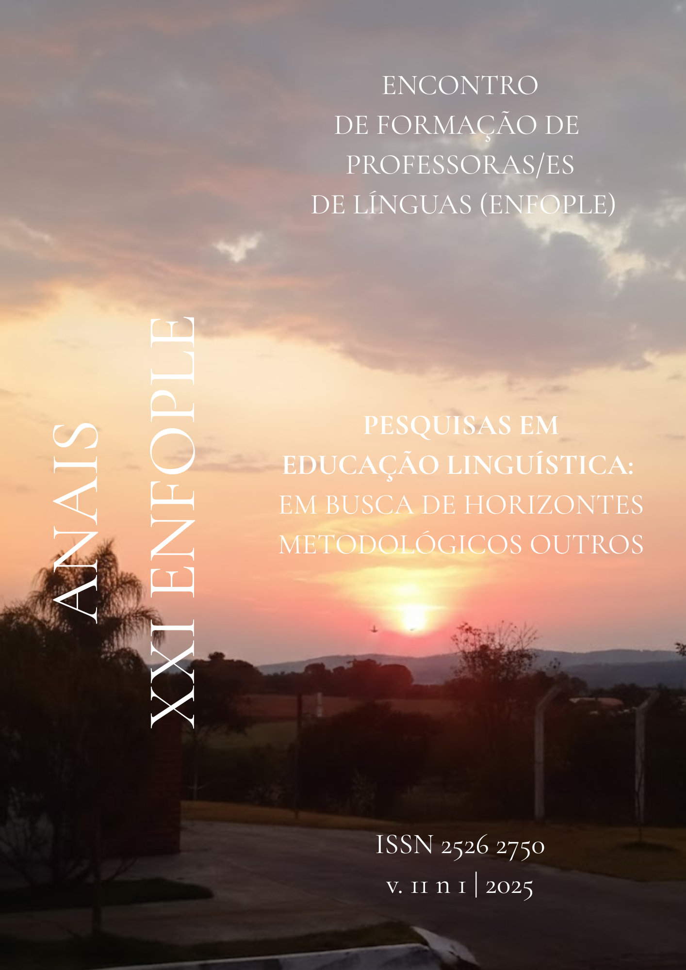 					Visualizar v. 11 n. 1 (2025): Anais do XXI Encontro de Formação de Professoras/es de Línguas
				